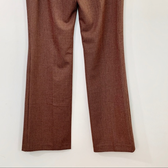🌸ROZ & ALI Brown & Red Houndstooth Dress Pants 6 - Picture 10 of 13